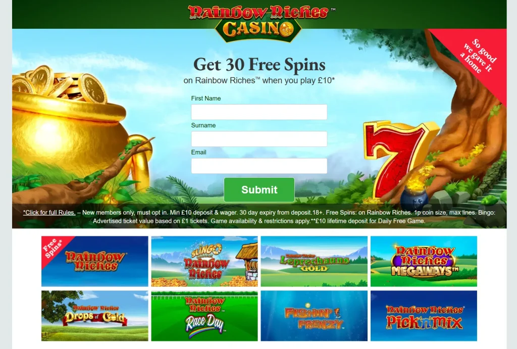 Rainbow Riches Casino Games