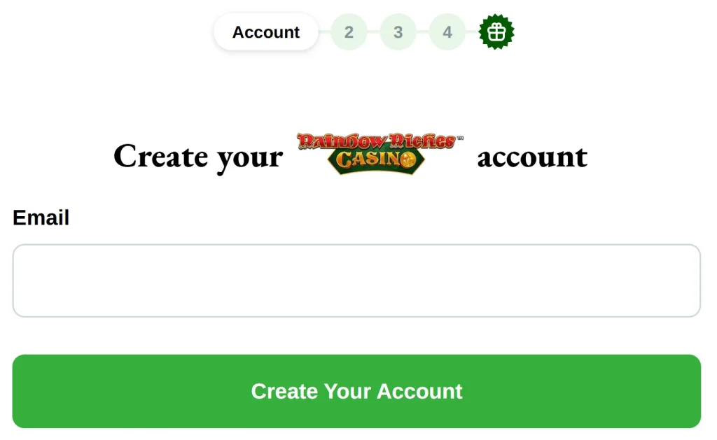 Sign Up at Rainbow Riches Casino